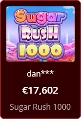 Vinst ibet Casino Sugar Rush 1000